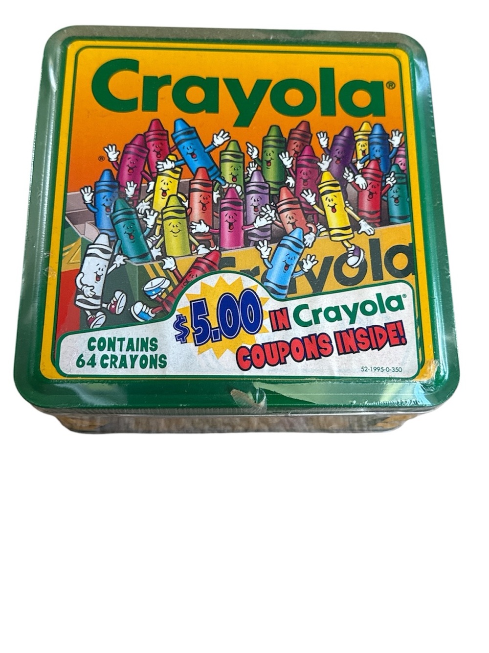 Vintage 1995 Crayola Metal Crayon Tin